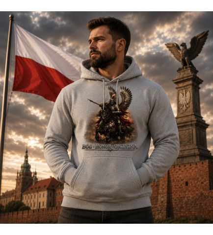 BLUZA Z KAPTUREM PATRIOTYCZNI BHO HUSARIA